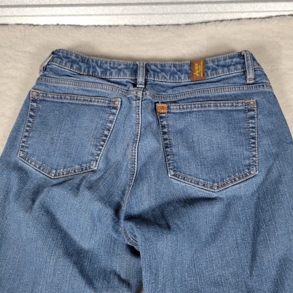 Wrangler Aura Straight Leg Jeans Womens 31 Blue Regular Rise Medium Wash Denim - Picture 14 of 15